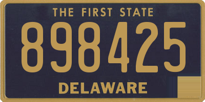 DE license plate 898425