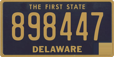 DE license plate 898447