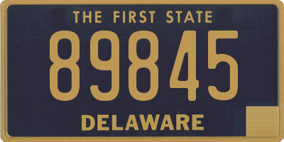DE license plate 89845