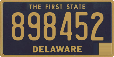 DE license plate 898452
