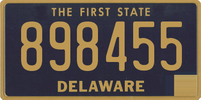 DE license plate 898455