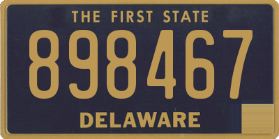 DE license plate 898467