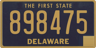 DE license plate 898475