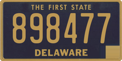 DE license plate 898477