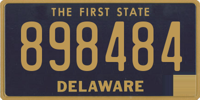 DE license plate 898484