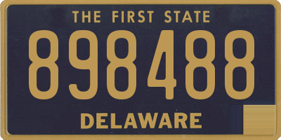 DE license plate 898488