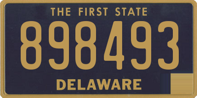 DE license plate 898493