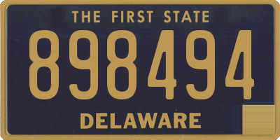 DE license plate 898494