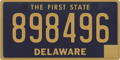 DE license plate 898496