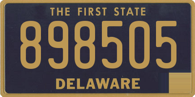 DE license plate 898505
