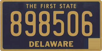 DE license plate 898506