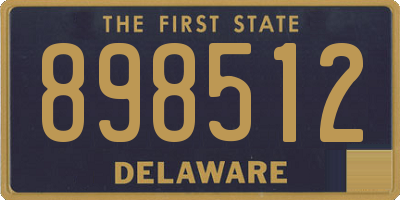 DE license plate 898512