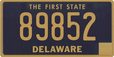 DE license plate 89852