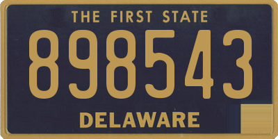DE license plate 898543
