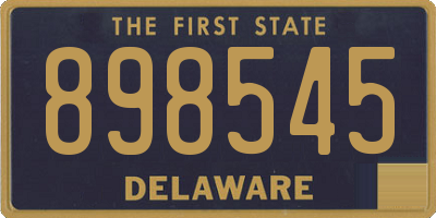 DE license plate 898545