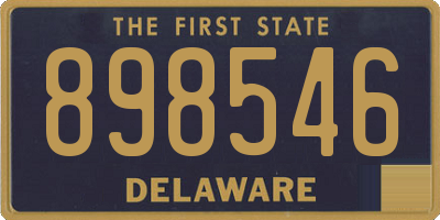 DE license plate 898546