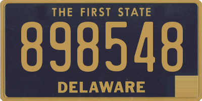 DE license plate 898548
