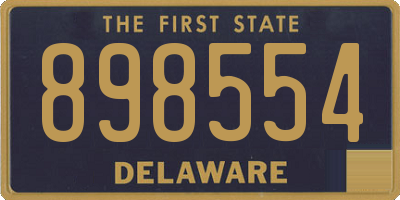 DE license plate 898554