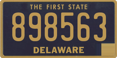 DE license plate 898563
