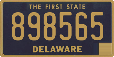 DE license plate 898565