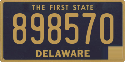 DE license plate 898570