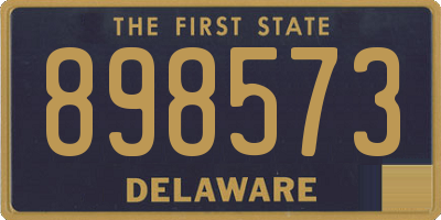 DE license plate 898573