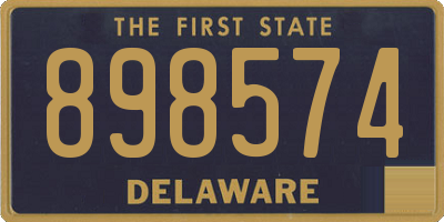 DE license plate 898574