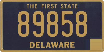 DE license plate 89858