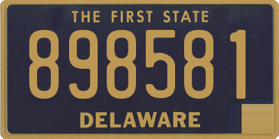 DE license plate 898581