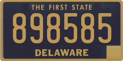 DE license plate 898585
