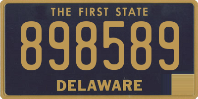 DE license plate 898589