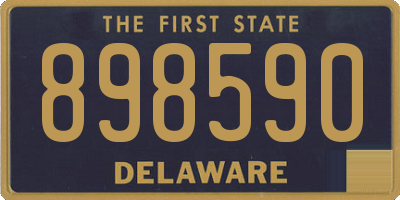 DE license plate 898590