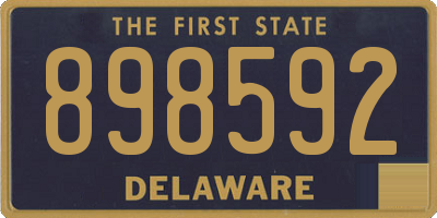 DE license plate 898592