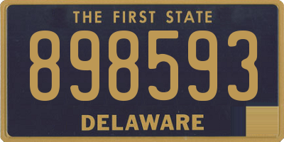 DE license plate 898593