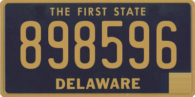 DE license plate 898596