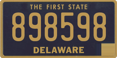 DE license plate 898598