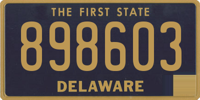 DE license plate 898603