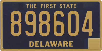 DE license plate 898604