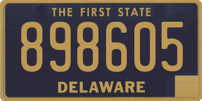 DE license plate 898605