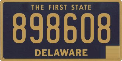 DE license plate 898608