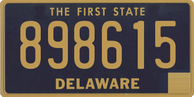 DE license plate 898615