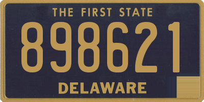 DE license plate 898621