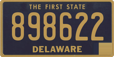 DE license plate 898622