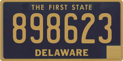 DE license plate 898623