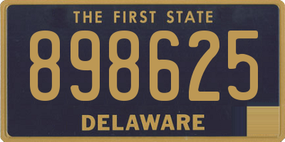 DE license plate 898625
