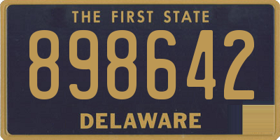 DE license plate 898642