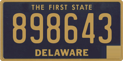 DE license plate 898643