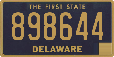 DE license plate 898644