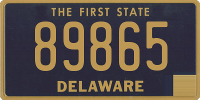DE license plate 89865