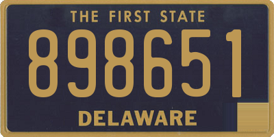 DE license plate 898651